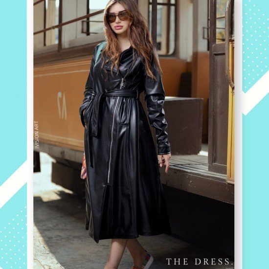 The Dress | Quilted Leather Jacket - Black