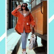 The Dress | Fur Jacket From inside and outside - Orange