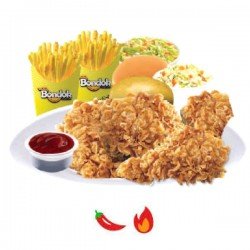 Bondok - Bondok Meal - 8 pieces + family fries + 2 coleslaw + 6 buns + ketchup