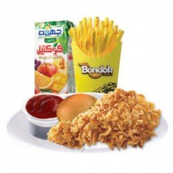 Bondok - Kid's Meal Chicken -1 piece of chicken Pin + bun + Potato + juice + toys